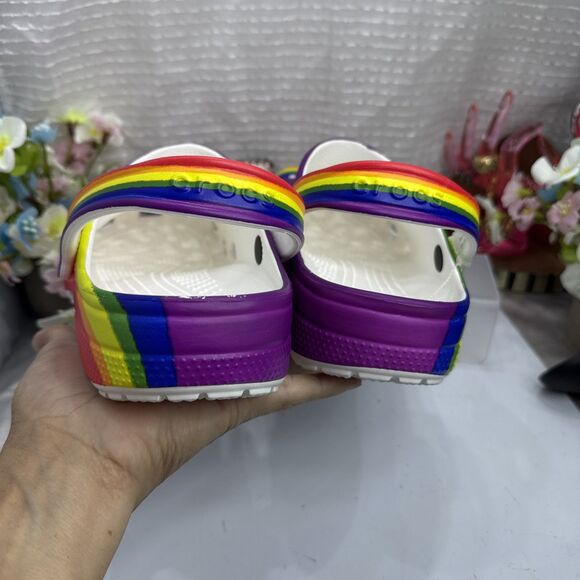(S3) Crocs Classic Rainbow Dye Unisex Clog Mens 10-Womens 12 NWT main image 5